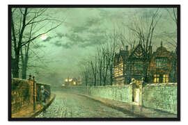 Gerahmter Kunstdruck Mondschein nach dem Regen