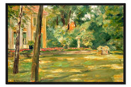 Gerahmter Kunstdruck Garten-Szene