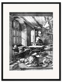 Gerahmter Kunstdruck St Jerome in seiner Studie