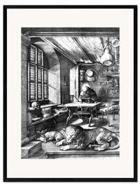 Framed art print St. Jerome in his Study