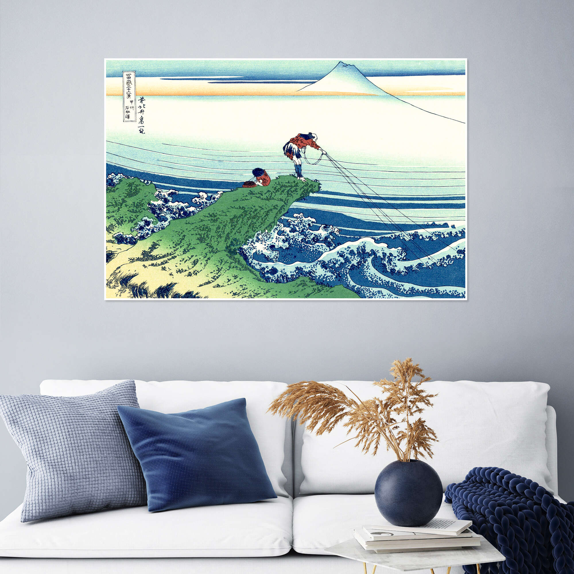 Kajikazawa in Kai Province print by Katsushika Hokusai | Posterlounge