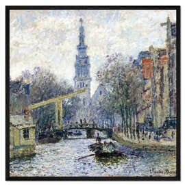 Gerahmter Kunstdruck Kanal in Amsterdam