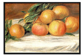 Gerahmter Kunstdruck Stillleben mit Äpfeln und Orangen
