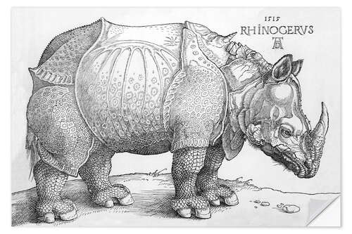 Wandsticker Das Nashorn, 1515