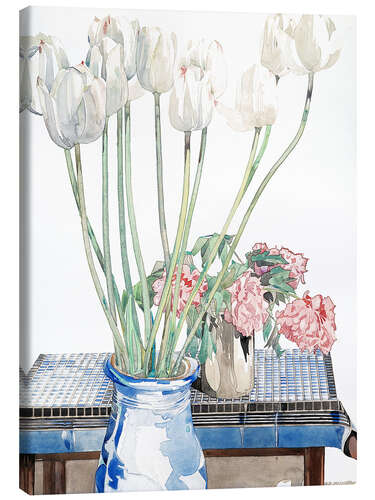 Canvas print White Tulips