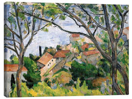 Canvas print  View of L&#039;Estaque Through the Trees - Paul Cézanne