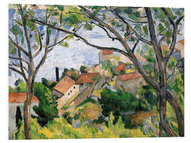 Foam board print View of L'Estaque Through the Trees