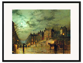 Ingelijste kunstdruk Hampstead Hill, overlooking Heath Street