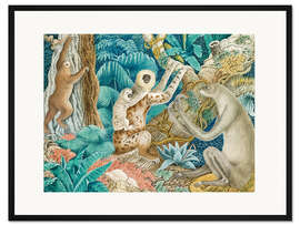 Gerahmter Kunstdruck Faultiere, 1881