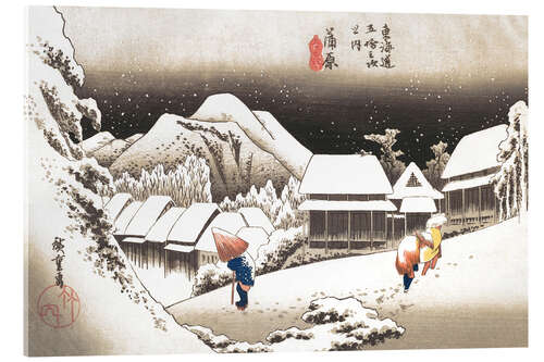 Acrylic print Evening Snow at Kanbara