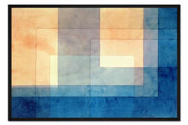 Gerahmter Kunstdruck Haus auf dem Wasser