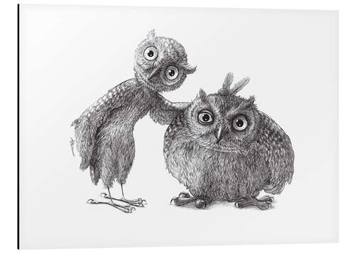 Aluminiumsbilde Two Owls - Stan & Oliver