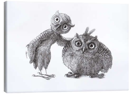 Canvas print Two Owls - Stan & Oliver