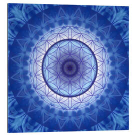 Gallery print Flower of life blue