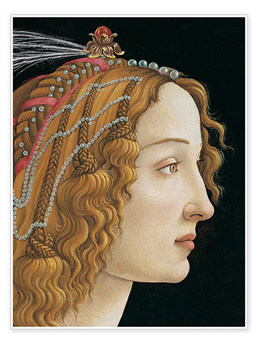 Poster Idealisiertes Porträt einer jungen Frau (Detail)