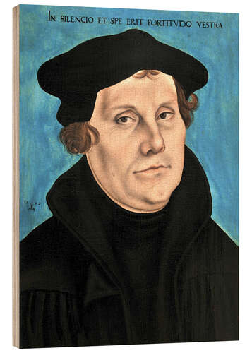 Wood print Martin Luther