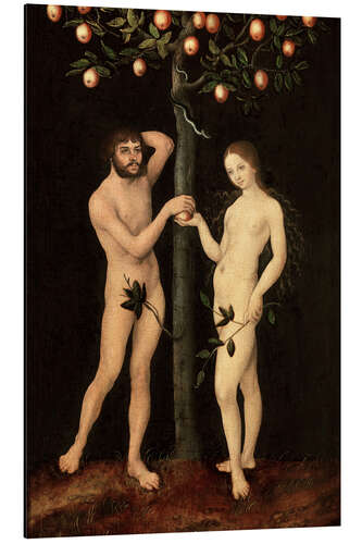 Quadro em alumínio Adam and Eve