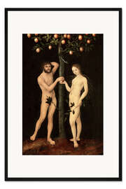 Gerahmter Kunstdruck Adam und Eva