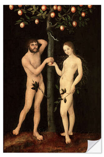 Vinilo para la pared Adam and Eve