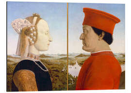 Alubild Diptychon des Federico da Montefeltro mit seiner Gattin Battista Sforza