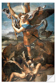 Selvklebende plakat St. Michael Vanquishing Satan