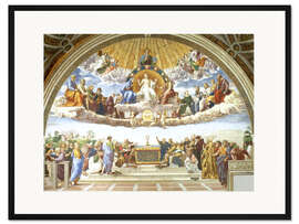 Gerahmter Kunstdruck La disputa del sacramento