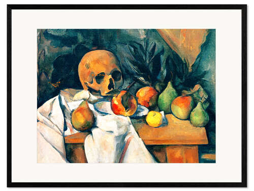 Ingelijste kunstdruk Nature morte au crane