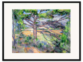 Gerahmter Kunstdruck Große Pinie u. rote Erde