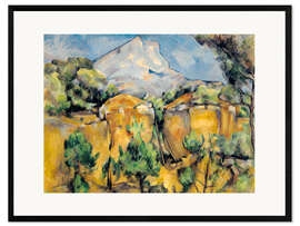Ingelijste kunstdruk Mont Sainte-Victoire Seen From The Bibémus Quarry