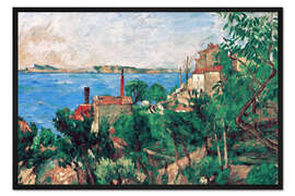 Gerahmter Kunstdruck Das Meer bei L'Estaque, 1876