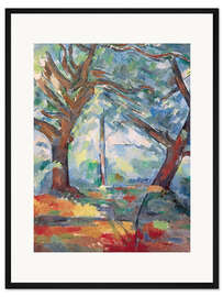 Gerahmter Kunstdruck Große Bäume