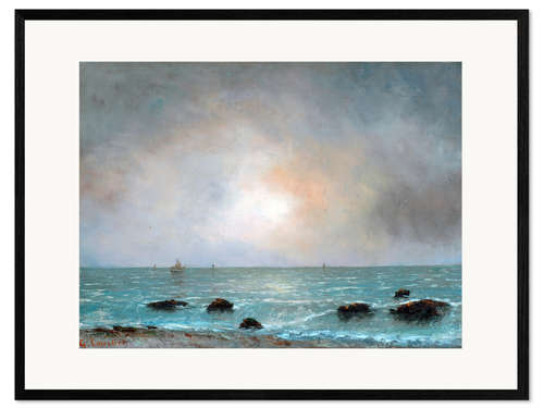 Framed art print Sonnenaufgang am Meer