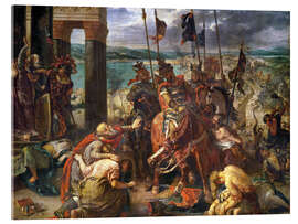 Akrylbillede  The conquest of Constantinople by the crusaders - Eugene Delacroix