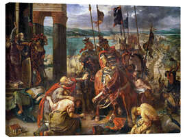 Lærredsbillede  The conquest of Constantinople by the crusaders - Eugene Delacroix