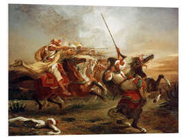 Foam board print Military exercises Moroccan horsemen