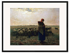 Stampa artistica con cornice The shepherdess