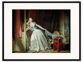 Gerahmter Kunstdruck Der gestohlene Kuss, 1787