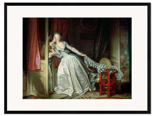 Framed art print The Stolen Kiss, 1787