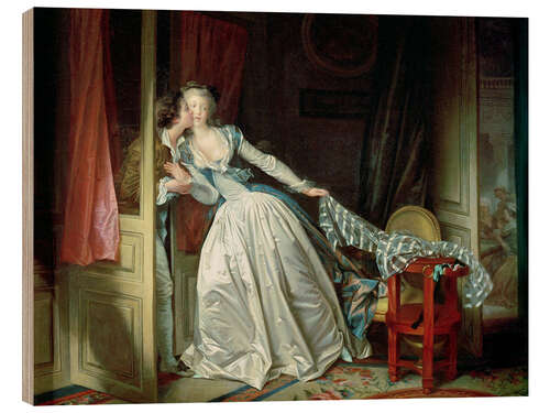 Wood print The Stolen Kiss, 1787