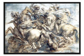 Gerahmter Kunstdruck Schlacht von Anghiari, Skizze