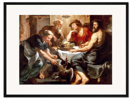 Gerahmter Kunstdruck Jupiter und Merkur bei Philemon und Baucis