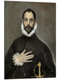 Magnettafel Caballero mit der Hand auf der Brust