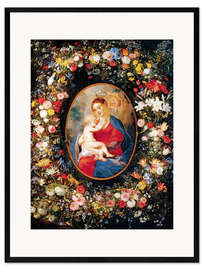 Framed art print Madonna in the floral wreath