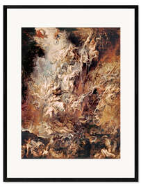 Gerahmter Kunstdruck Der Höllensturz der Verdammten, 1620