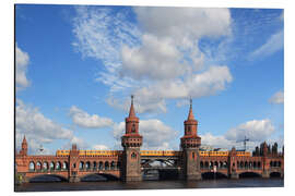 Magnettafel Oberbaumbrücke Berlin mit U-Bahn und Fernsehturm - typisch Berlin