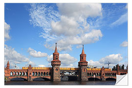 Sisustustarra Upper tree bridge in Berlin by metro and TV Tower - typical Berlin