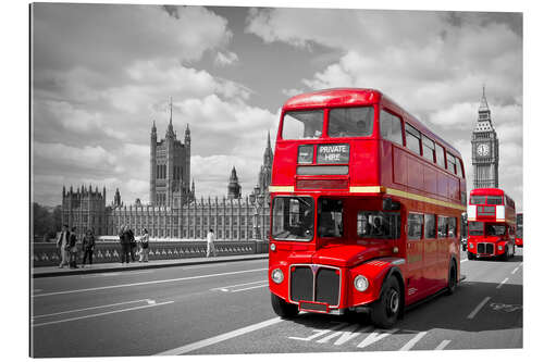 Galleriprint Westminster Bridge and Red Buses