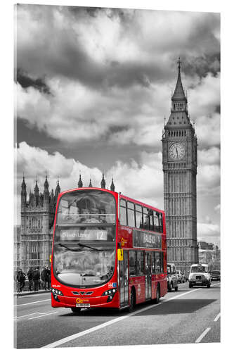 Acrylglasbild Big Ben and Red Bus