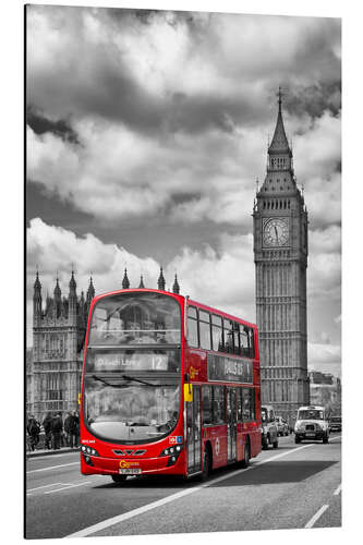 Aluminiumsbilde Big Ben and Red Bus