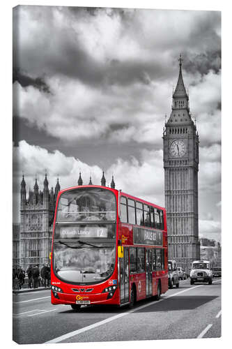 Canvas print Big Ben and Red Bus